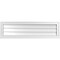 Ekena Millwork Vertical Surface Mount PVC Gable Vent w/ 2"W x 2"H , Brickmould Sill Frame, 42"W x 12"H GVPVE42X1203SN - alternate 1